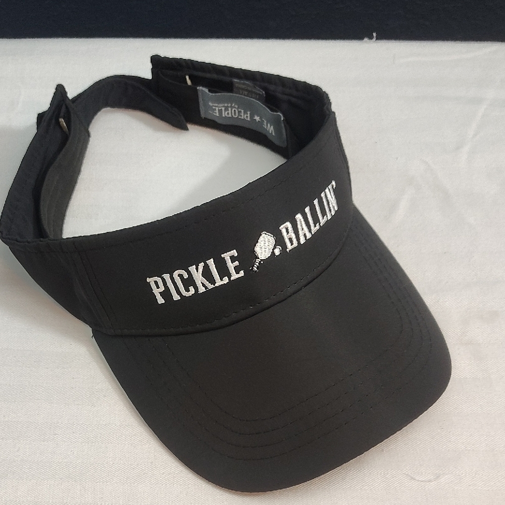 WE PEOPLE by Pavilion Black Adjustable Pickle Ball Visor